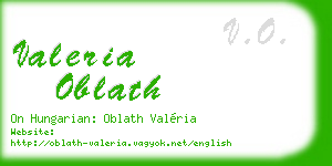 valeria oblath business card