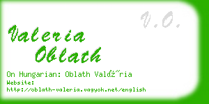valeria oblath business card